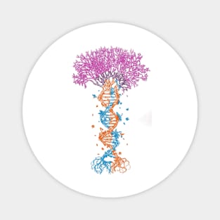 Double Helix DNA Trees Magnet